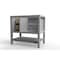 Castello Usa Alicia 36" Gray Vanity Base with Gold Handles CB-VEN-36G-GLD-VBO - alternate 5